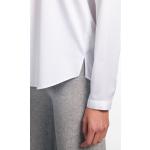 Weiße Unifarbene Elegante Eterna Tunika-Blusen aus Baumwolle für Damen Größe S 