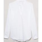 Weiße Business Eterna Tunika-Blusen aus Baumwolle für Damen Größe M 