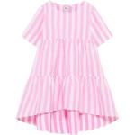 Rosa Gestreifte Kinderblusenkleider & Kinderhemdkleider mit Volants Größe 152 für den für den Sommer 