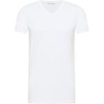Weiße Eterna V-Ausschnitt V-Shirts mit Knopf aus Jersey maschinenwaschbar für Herren Größe XXL 