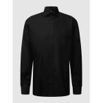 Schwarze Business Eterna Kentkragen Hemden mit Kent-Kragen aus Baumwolle für Herren 