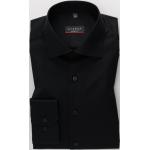 Schwarze Elegante Eterna Kentkragen Hemden mit Kent-Kragen aus Baumwolle für Herren 