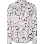 Rosa Langärmelige Eterna Stehkragen Tunika-Blusen aus Viskose für Damen Größe XS 
