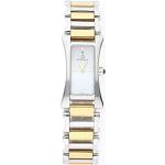 Silberne Schweizer Eterna Uhren - Quarz Damenarmbanduhren aus Edelstahl mit Edelstahlarmband 