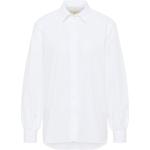 Weiße Unifarbene Eterna Hemdblusen aus Popeline für Damen Größe M für den für den Frühling 
