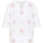Reduzierte Weiße Eterna Tunika-Blusen aus Baumwolle für Damen Größe S für den für den Sommer 