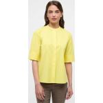 Reduzierte Gelbe Unifarbene Elegante Eterna Stehkragen Hemdblusen aus Polyamid für Damen Größe XL 