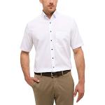Weiße Kurzärmelige Eterna Kentkragen Hemden mit Kent-Kragen aus Baumwolle für Herren für den für den Sommer 