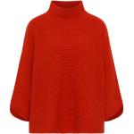 Reduzierte Korallenrote Eterna Rollkragen Kaschmir-Pullover aus Wolle für Damen Größe XL 