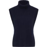 Reduzierte Marineblaue Eterna Rollkragen Kaschmir-Pullover aus Wolle für Damen Größe XL 