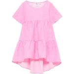 Rosa Unifarbene Kinderblusenkleider & Kinderhemdkleider mit Volants für Mädchen Größe 152 
