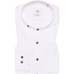 Weiße Eterna Stehkragen Stehkragenhemden mit Knopf aus Twill für Herren 