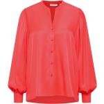 Rote Elegante Eterna Festliche Blusen aus Seide für Damen Größe 3 XL 