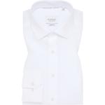 Weiße Langärmelige Eterna Kentkragen Shirts mit Tasche aus Baumwolle für Herren für den für den Sommer 