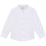 Reduzierte Weiße Eterna Stehkragen Shirts mit Tasche aus Leinen 