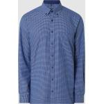 Blaue Eterna Button Down Kragen Regular Fit Hemden aus Baumwolle für Herren 