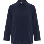 Marineblaue Elegante 3/4-ärmelige Eterna Festliche Blusen aus Seide für Damen Größe M 