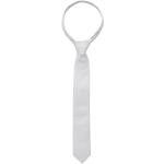 Silberne Elegante Schmale Krawatten aus Seide für den Bräutigam 
