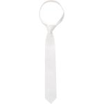 Weiße Elegante Schmale Krawatten aus Seide für den Bräutigam 