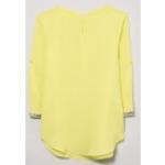 Gelbe Unifarbene 3/4-ärmelige Tunika-Blusen für Damen Größe S 