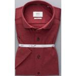 Reduzierte Rote Unifarbene Langärmelige Eterna Haifischkragen Shirts mit Tasche aus Jersey für Herren für den für den Frühling 