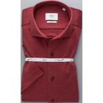 Reduzierte Rote Unifarbene Kurzärmelige Eterna Haifischkragen Shirts mit Tasche aus Jersey für Herren für den für den Frühling 