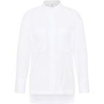 Weiße Eterna Stehkragen Shirts mit Tasche aus Polyamid für Damen Größe S für den für den Frühling 