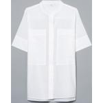 Weiße Eterna Stehkragen Shirts mit Tasche aus Baumwolle für Damen Größe L für den für den Frühling 