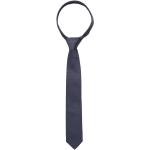 Marineblaue Elegante Eterna Schmale Krawatten aus Seide für Herren 