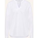 Weiße Eterna Tunika-Blusen aus Baumwolle für Damen Größe S 
