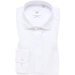 Weiße Langärmelige Eterna Kentkragen Shirts mit Tasche aus Twill für Herren 