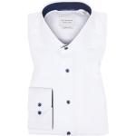 Weiße Eterna Bügelfreie Hemden mit Knopf aus Baumwolle für Herren Übergrößen 