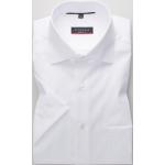 Weiße Unifarbene Kurzärmelige Eterna Kentkragen Shirts mit Tasche durchsichtig aus Baumwolle für Herren Größe S für den für den Frühling 