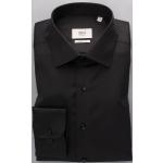 Schwarze Elegante Eterna Kentkragen Hemden mit Kent-Kragen aus Baumwolle für Herren 