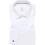 Weiße Unifarbene Eterna Kentkragen Hemden mit Kent-Kragen aus Twill für Herren Größe S 