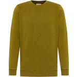 Reduzierte Olivgrüne Unifarbene Eterna Rundhals-Ausschnitt Herrensweatshirts aus Baumwolle Größe L 