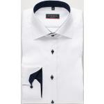 Weiße Langärmelige Eterna Kentkragen Hemden mit Kent-Kragen aus Baumwolle für Herren 