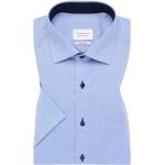 Blaue Kurzärmelige Eterna Kentkragen Hemden mit Kent-Kragen aus Baumwolle für Herren Größe S 