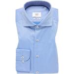 Reduzierte Blaue Unifarbene Eterna Shirts mit Tasche aus Baumwolle für Herren Größe S 