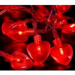 Herz Lichterketten aus Kunststoff batteriebetrieben 