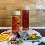 eTHikǝ Borosilikatglas-Wasser mit Tee- und Früchtetee-Ei
