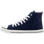 Reduzierte Blaue Ethletic Nachhaltige High Top Sneaker & Sneaker Boots in Normalweite aus Canvas für Damen Größe 43 