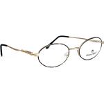 Schwarze Ovale Brillenfassungen aus Metall für Damen 