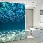 Reduzierte Blaue Textil-Duschvorhänge aus Textil 180x180 