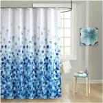 Reduzierte Blaue Textil-Duschvorhänge aus Textil 180x180 
