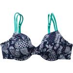 Marineblaue Etirel Bikini-Tops mit verstellbaren Trägern für Damen 