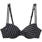 Schwarze Etirel Bikini-Tops mit verstellbaren Trägern für Damen Größe M 