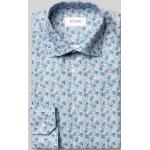 Reduzierte Blaue Blumenmuster ETON Hemden mit Kent-Kragen aus Baumwolle für Herren Größe XL - versandkostenfrei 
