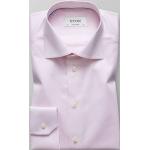Rosa Unifarbene Langärmelige ETON Kentkragen Hemden mit Kent-Kragen aus Baumwolle für Herren Größe 3 XL 