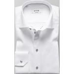 Weiße Unifarbene ETON Hemden mit Hai-Kragen aus Baumwolle für Herren Größe 3 XL 